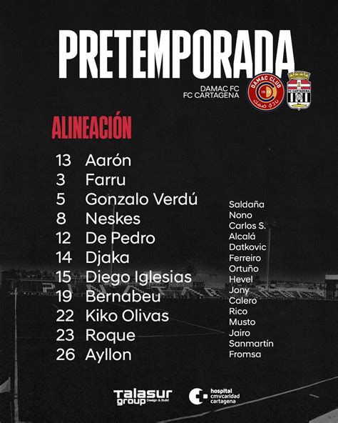 FC Cartagena on Twitter ALINEACIÓN Aquí está nuestro once