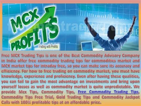 Ppt Free Mcx Trading Tips Commodity Trading Tips In Mcx Market