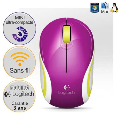 Logitech Souris Mini Sans Fil Optique M187 Vi Achat Vente