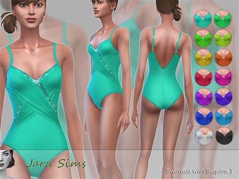 Jaru Sims Tsr Featured Artist Swimsuit With Sequins Choices