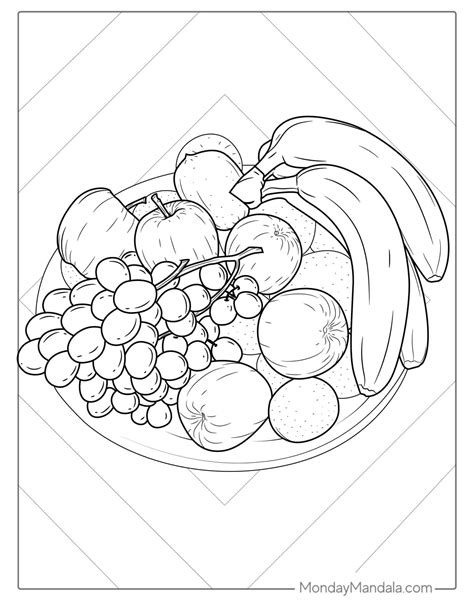 fruit coloring pages
