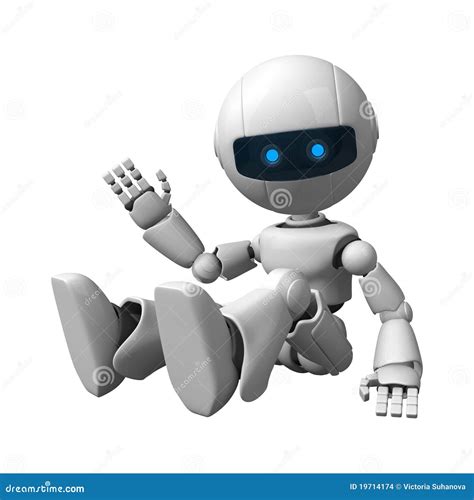 Robot Sitting Stock Images Image 19714174