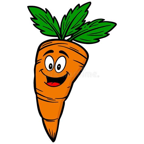 Carrot Mascot Character With Smile Expression Vector Illustration Stock Vector Illustration