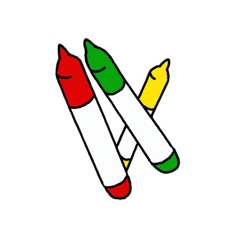 How to Draw Crayons - Step by Step Easy Drawing Guides - Drawing Howtos