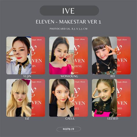 Jual Replika Photocard Ive Eleven Unofficial Photocard Ive Eleven