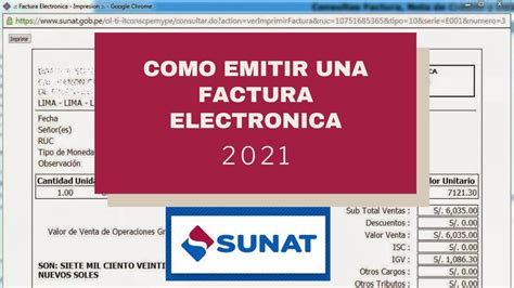 💷¿cómo Emitir Una Factura ElectrÓnica Sunat Tutorial Youtube