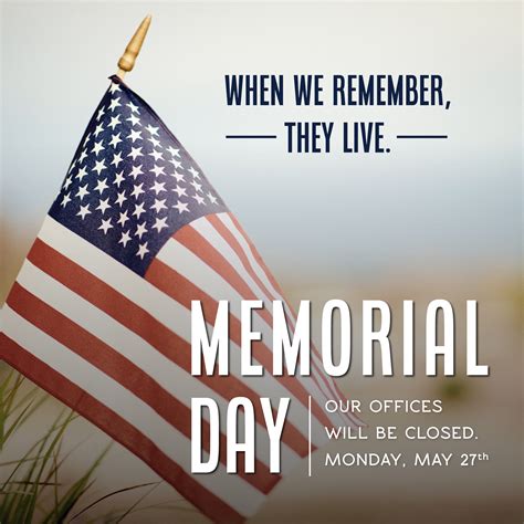 Closed for Memorial Day