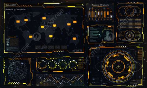 Futuristic Interface Hud Style And Infographic Elements Control