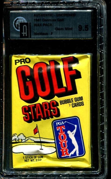 1981 Donruss Golf Wax Pack Jack Nicklaus ROOKIE On Front Graded 9 5 EBay