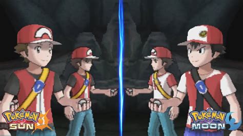 Pokemon Sun And Moon Trainer Red And Red Origin Vs Alola Red And Old