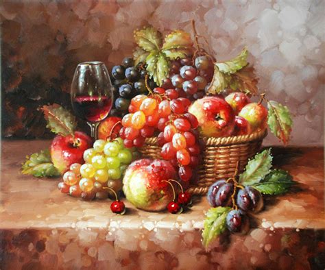 Fruit Basket Oil Painting at PaintingValley.com | Explore collection of ...