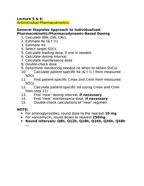 Id Exam Lecture Comprehensive Notes For Infectious Disease