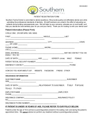 Fillable Online Patient Information Please Print If Patient Is Under