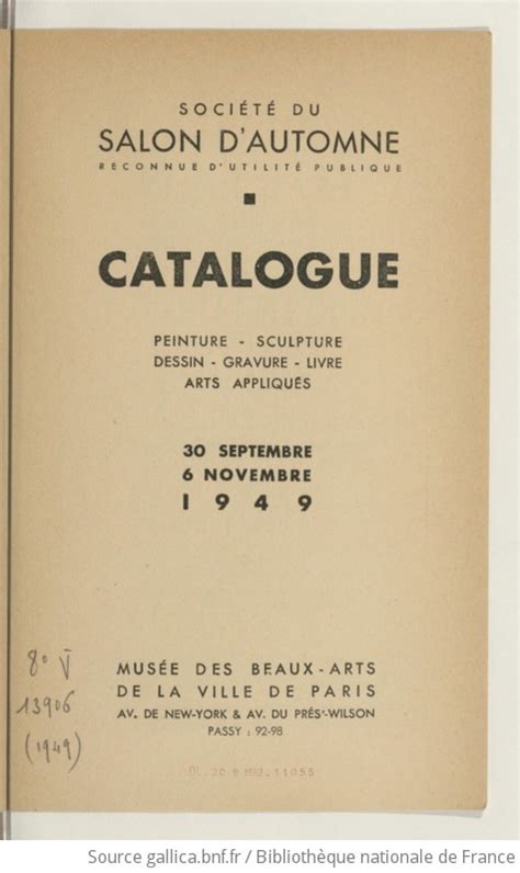 Salon D Automne Catalogue Peinture Sculpture Dessin 30