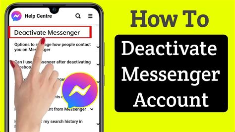 How To Deactivate Messenger Account New Update Youtube