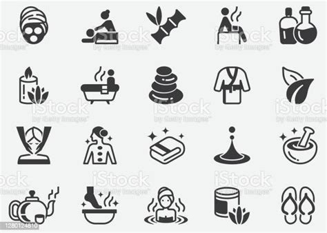 Massage Et Spa Pixel Perfect Icons Vecteurs Libres De Droits Et Plus D