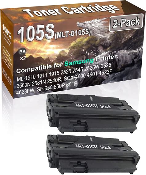 Amazon 2 Pack Black Compatible High Yield 105S MLT D105S Printer