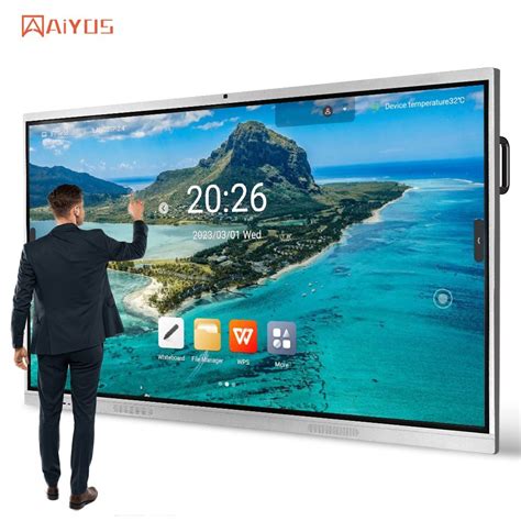 Aiyos 43 50 55 65 75 86 100 Inch Multi Touch Smart Interactive White