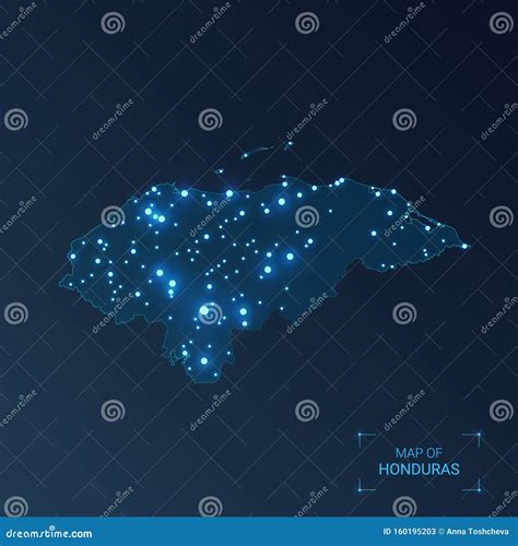 Mapa De Honduras Con Ciudades Ilustración del Vector - Ilustración de ...