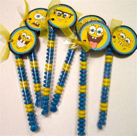 Spongebob Party Favor By Popsnmore On Etsy 1600 Spongebob Party