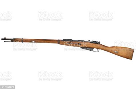 Russian Ww1 Period Rifle Isolated On White Stock Photo Download Image