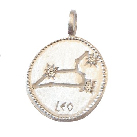 Pendentif M Daille Constellation Du Lion Zodiaque En Argent Chaine