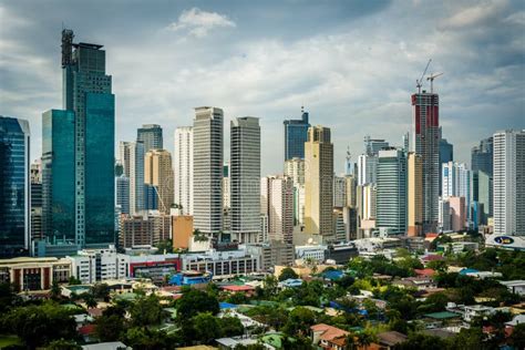 Makati Skyline Manila City Philippines Stock Image - Image of contour, gray: 20089731