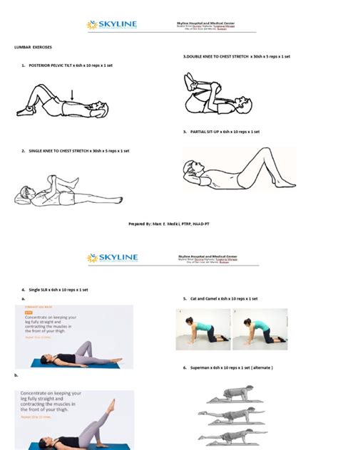 Lumbar Exercises | PDF