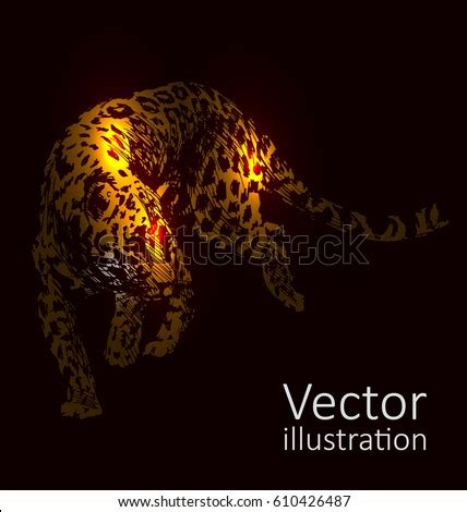 Colored Hand Sketch Head Roaring Jaguar Vectores En Stock 479160706