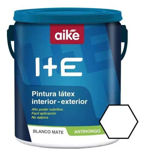 Latex Blanco Antihongo Cubritivo I E Aike Resistente Lt Acabado Mate