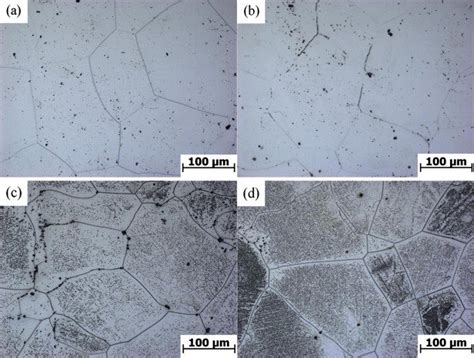 Optical Micrographs Of Alloys Static Precipitation Treated At A