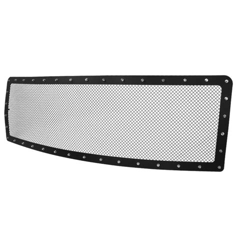 2009 2012 Ford F 150 Rivet Style Black Stainless Steel Mesh Grille Center Insert Spec D Tuning