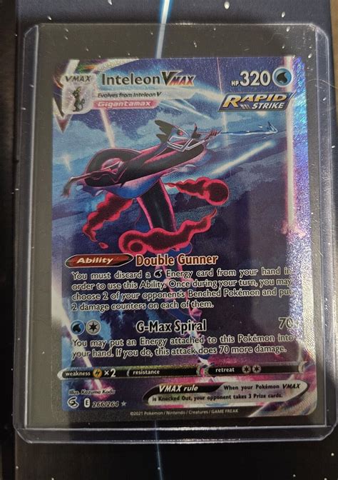 Pokémon TCG Fusion Strike Inteleon VMAX 266 264 Alternate Art