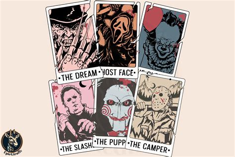 Halloween Horror Tarot Cards Svg Png Horror Tarot Bundle Etsy