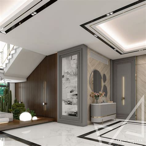 Ground floor Lobby design with Neo-classic style :: Behance