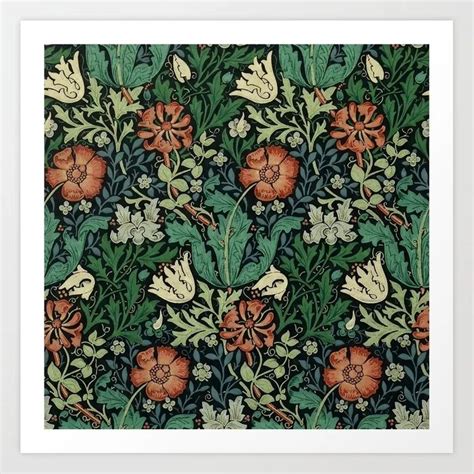 William Morris Compton Floral Art Nouveau Art Print By Art Pictures