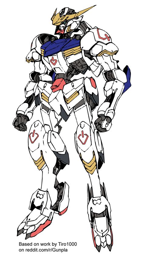 Gundam Barbatos Lineart Colored by stacalkas on DeviantArt