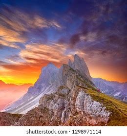 Amazing View On Seceda Peak Trentino Stock Photo 1299957955 Shutterstock