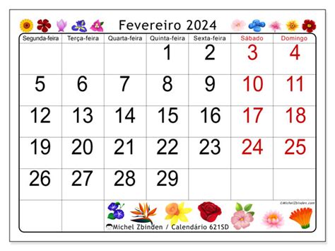 Calendário Fevereiro 2024 621 Michel Zbinden PT