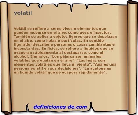 O Que Significa Volátil - Significado de «volátil»