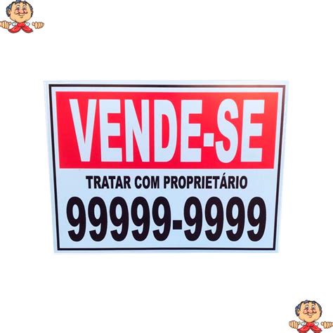 Placa De Sinaliza O Aviso Vende Se Casas Terrenos Im Veis X Cm Em