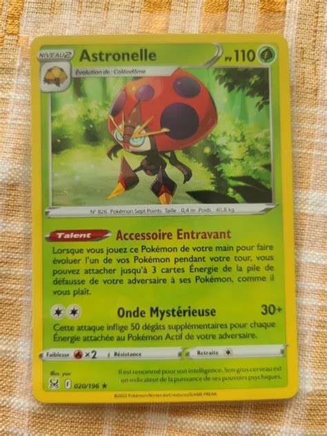 CARTE POKÉMON ASTRONELLE REVERSE 020 196 EB11 Origine Perdue EUR 1 00