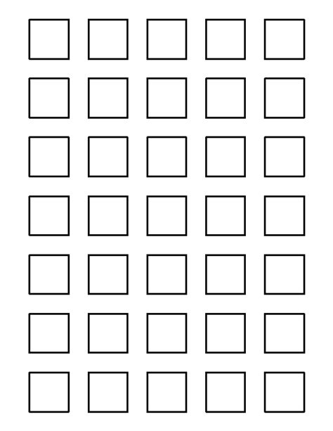 Printable 1 Inch Square Template