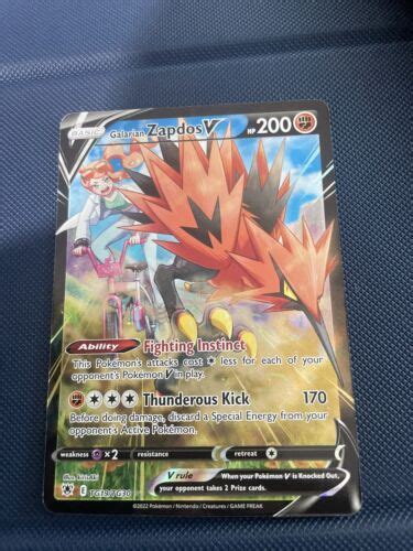 Tg Tg Galarian Zapdos V Rare Ultra Pokemon Tcg Card Astral