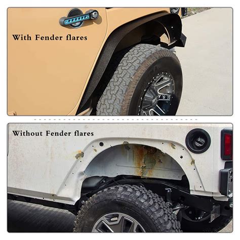 Yitamotor Flat Front Rear Fender Flares Compatible With