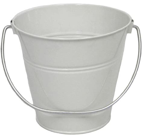 Metal Bucket 6 Pack Metal Bucket White Solid Colors 43x4