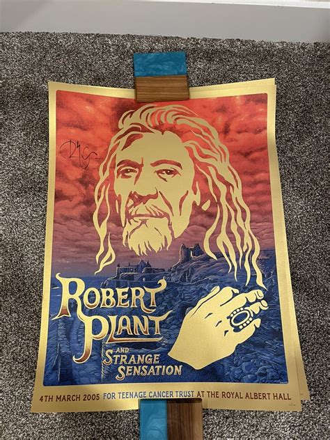 Robert Plant SIGNED Teenage Cancer Trust RAH Poster Autographed Print