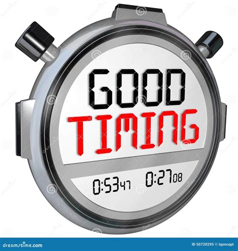 Good Timing Words Stopwatch Timer Fast Speed Arrival Stock Illustration