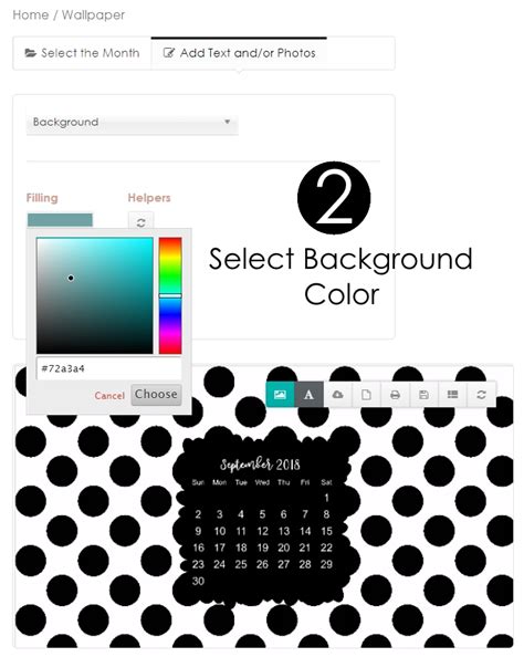 calendar wallpaper maker create