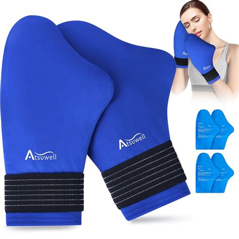 Atsuwell Hand Ice Pack Wrap Cold Therapy Gloves For Arthritis Chemo